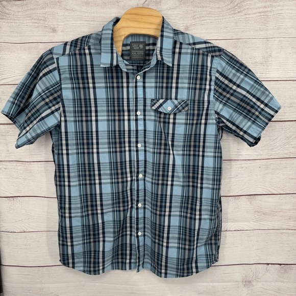 Mountain‎ Hardwear Plaid Shirt 2XL Short Sleeve Button Up Casual - Picture 1 of 9